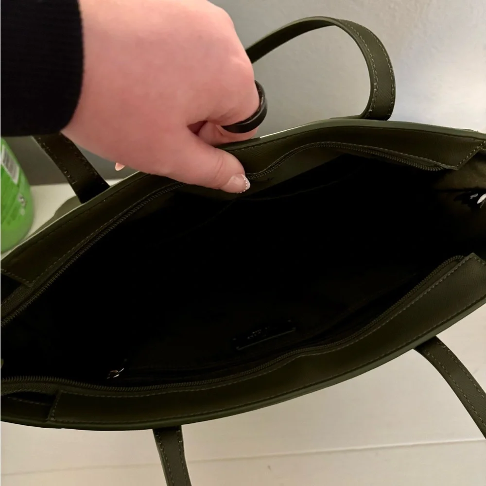 Kate Spade Forest Green Tote Purse - Picture 4 of 7